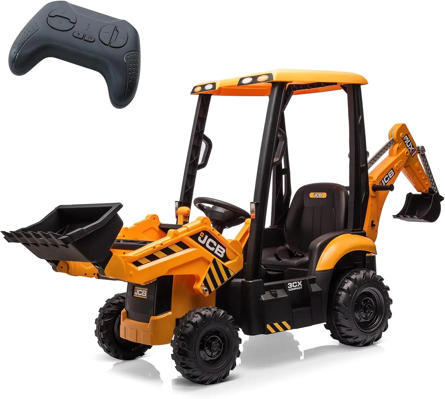 HiMISSE 12V Electric Backhoe Loader Toy With Remote Control