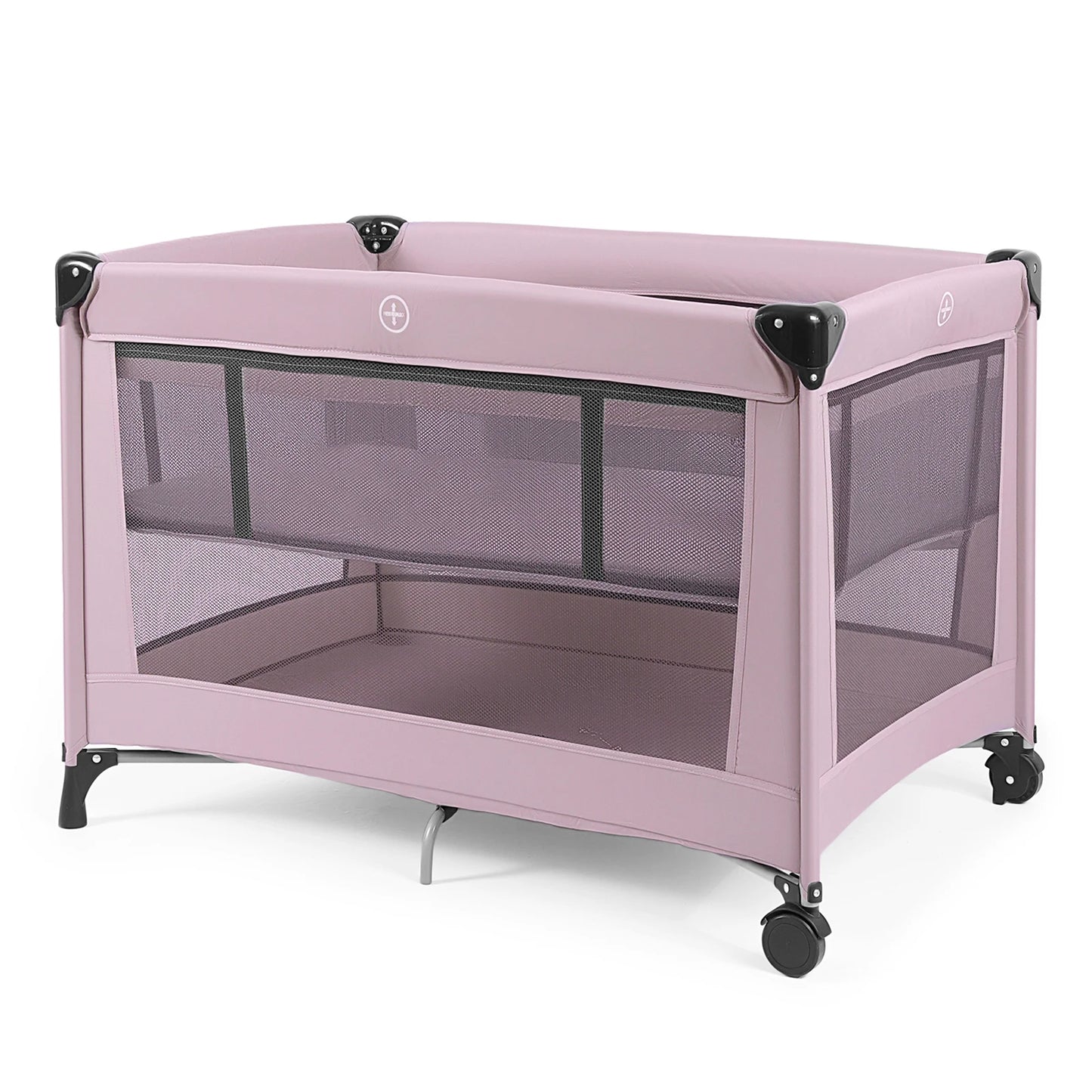 Foldable Travel Cot Set with Soft Mattress, Wheels & Travel Bag, Fast & Compact Folding for Newborn Toddler Indoor Outdoor Use by S And B Enterprise