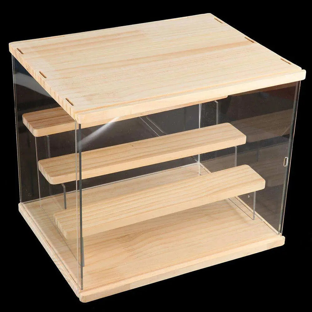 Clear Acrylic Display Case Countertop Box Organizer Dustproof Showcase by S And B Enterprise
