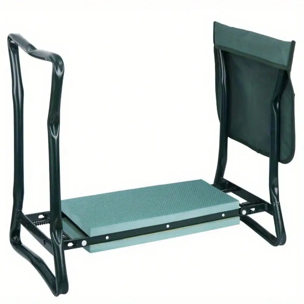 Garden Kneeling Stool Folding Seat With Foam Pad And Steel Frame Tool Bag