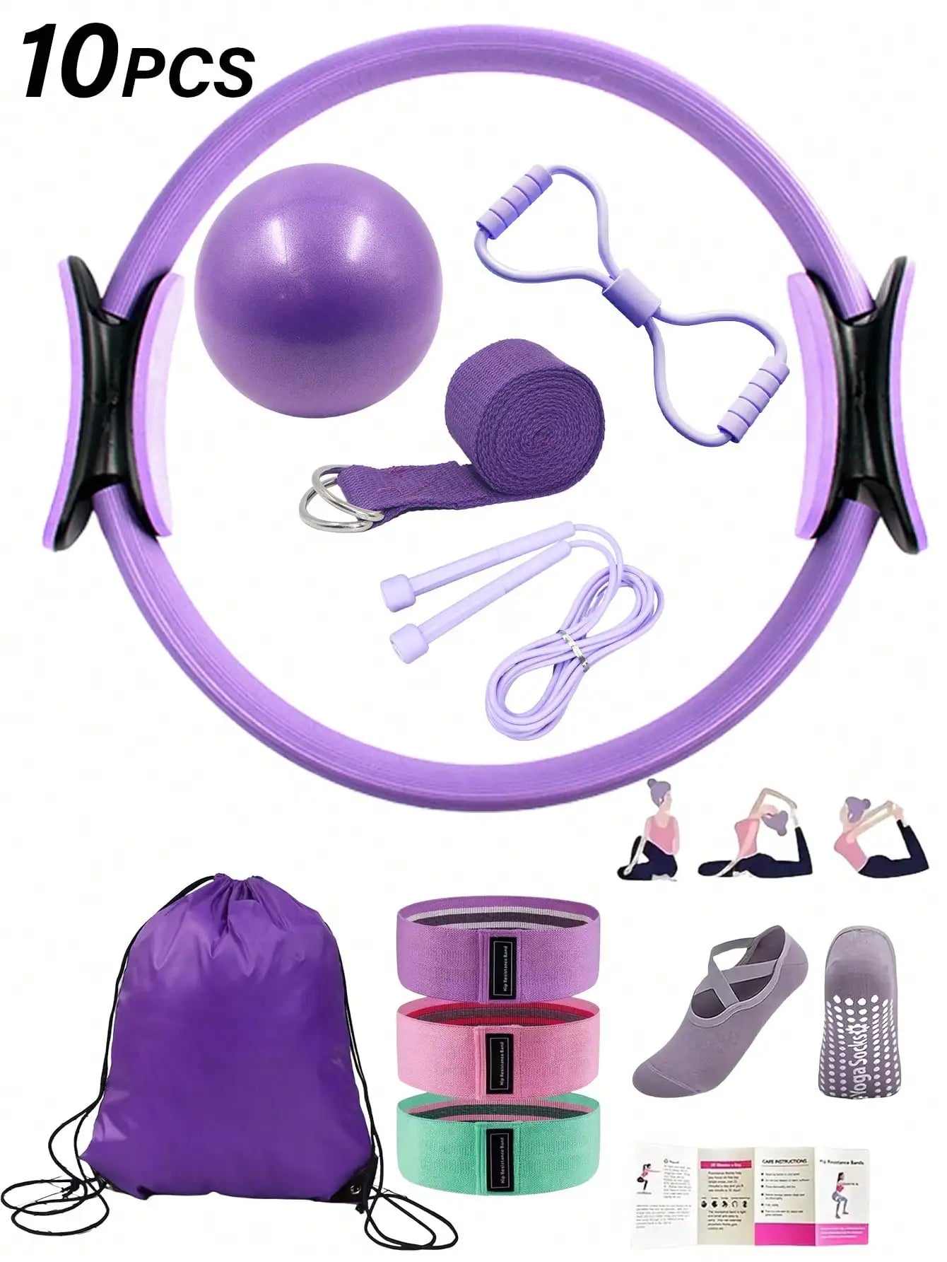 Pilates Yoga Fitness Set For Home Gym Equipment And Workouts by S And B Enterprise