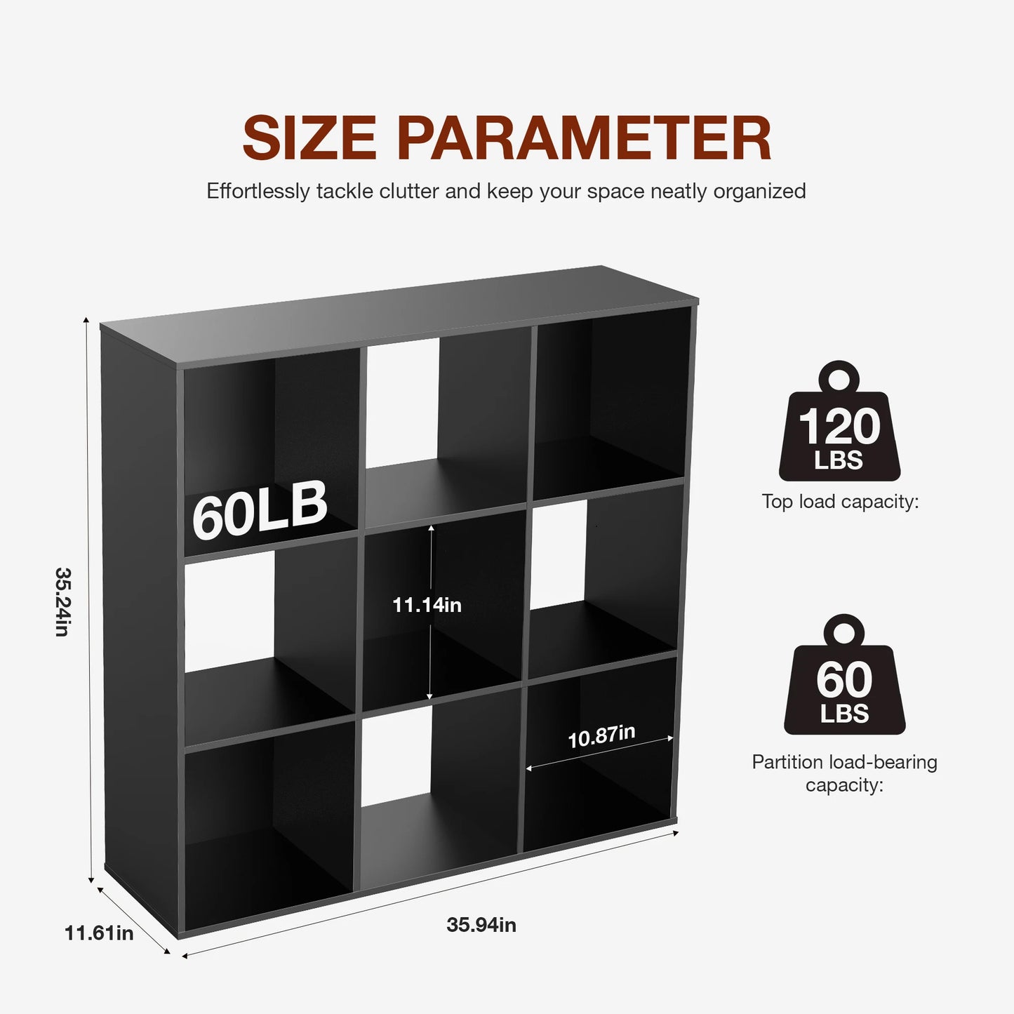 JHK 9 Cube Storage Organizer Bookcase by S And B Enterprise