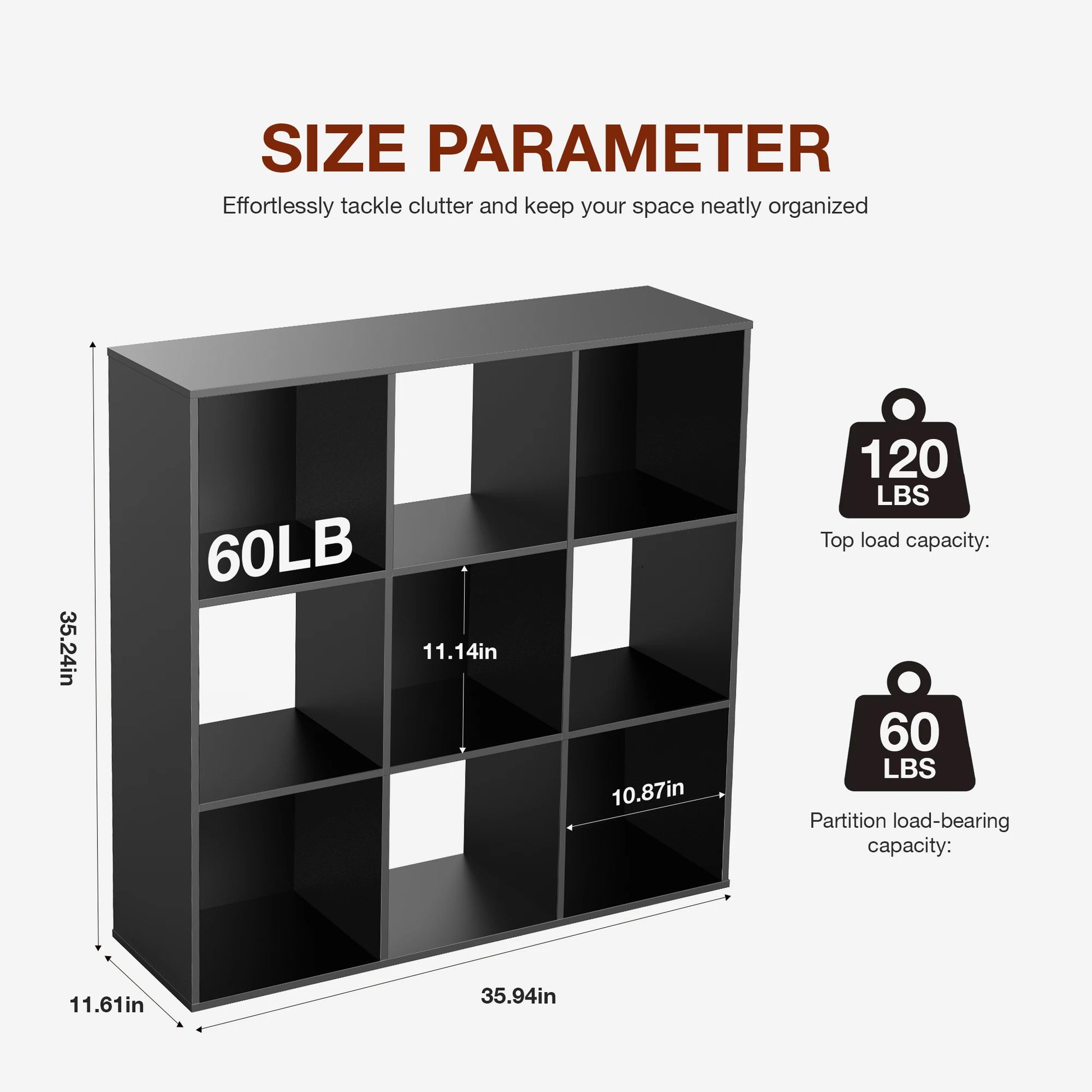 JHK 9 Cube Storage Organizer Bookcase by S And B Enterprise
