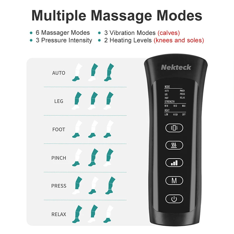 Nekteck Foot Air Pressure Leg Massager Calf Thigh Circulation