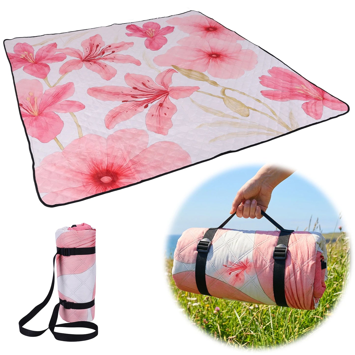 Verdurancd Water Proof Picnic Blanket Washable Soft Cute Picnic Blankets Portable Blanket for Camping Beach Blankets Accessories (A) (B) by S And B Enterprise