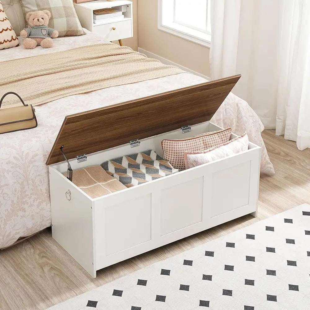 Retro Wooden Storage Chest Multifunctional Entryway Organizer Toy Chest by S And B Enterprise