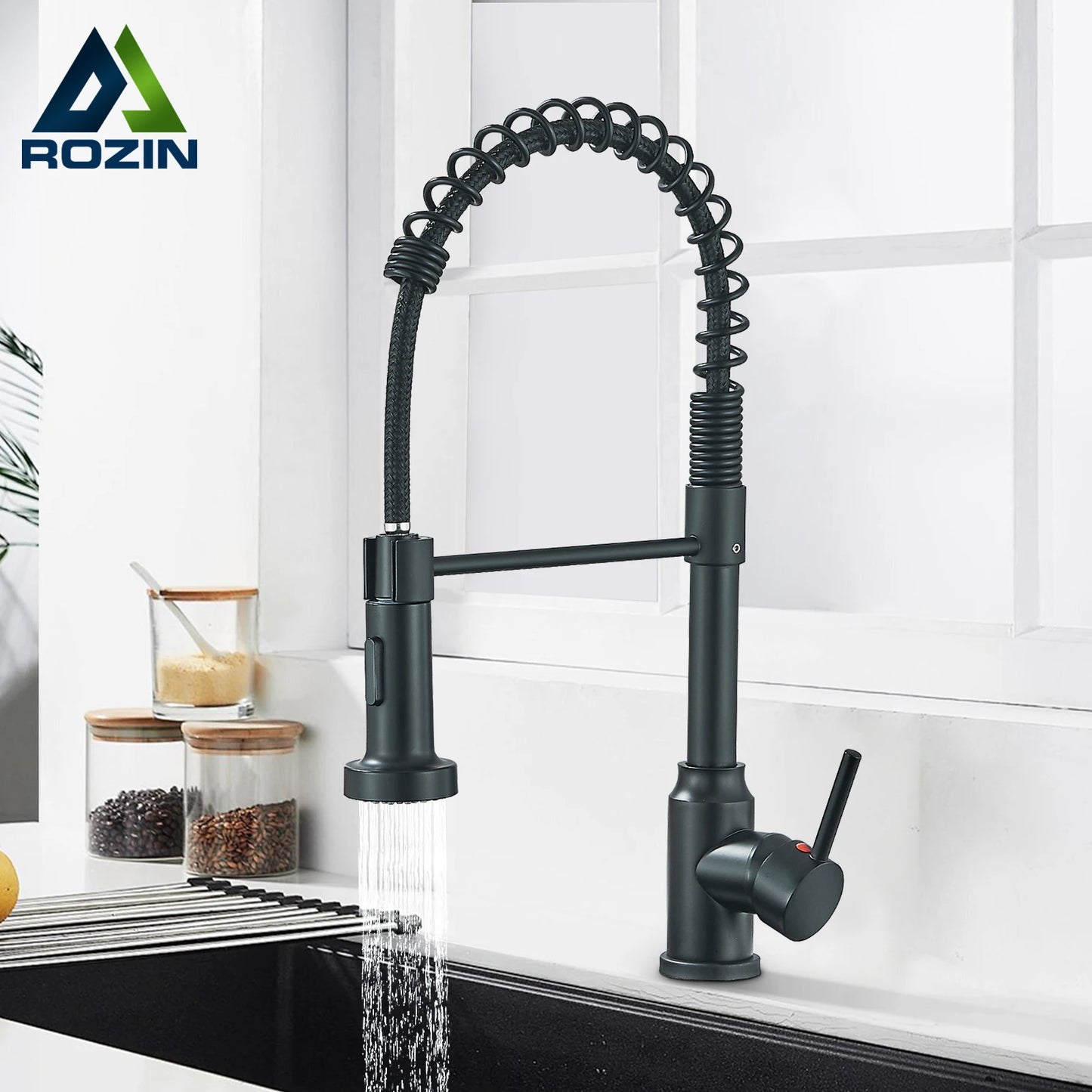 Rozin Pull Down Kitchen Faucet With 360 Swivel Sprayer