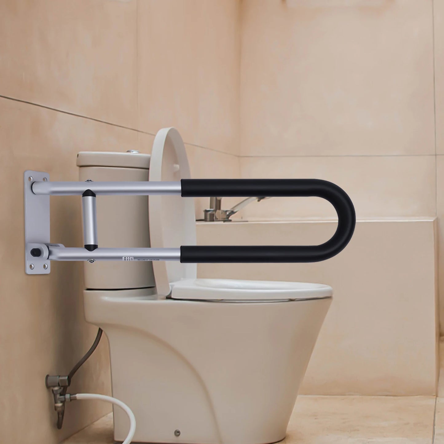 Toilet Safety Rails Foldable Handrail for Elderly and Disabled