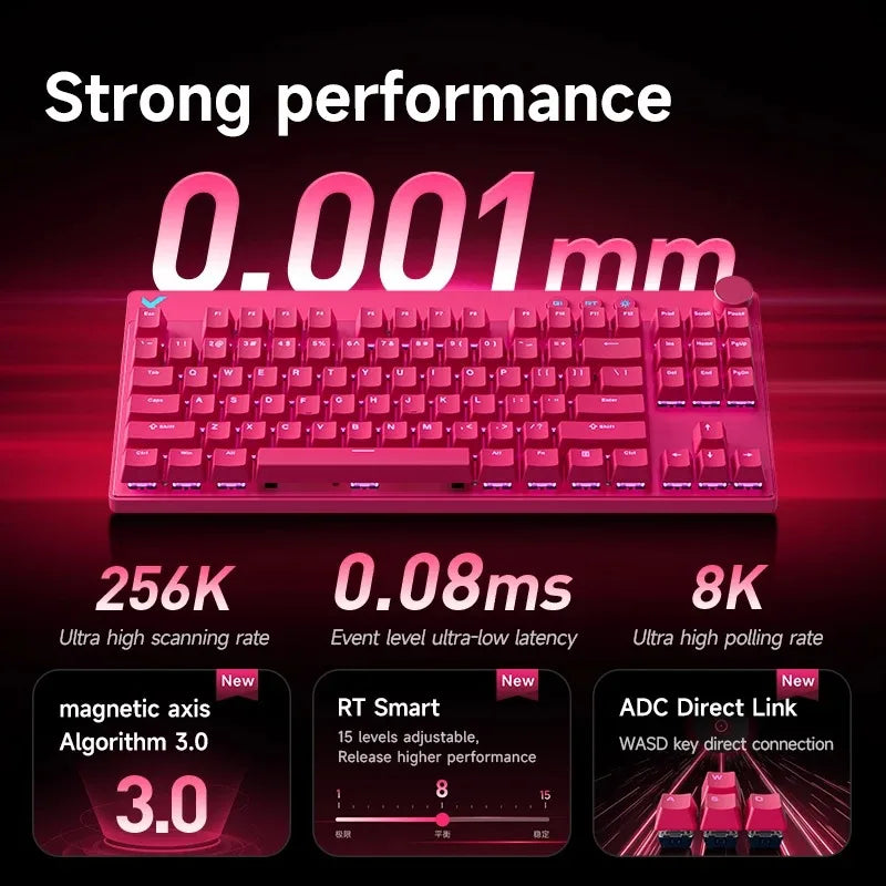Mchose Mix87 Magnetic Swtich Keyboard Wired Gaming Keyboard 8K+256K Esport 0.08ms Low Latency E-Sports Custom Gamer Accessories by S And B Enterprise