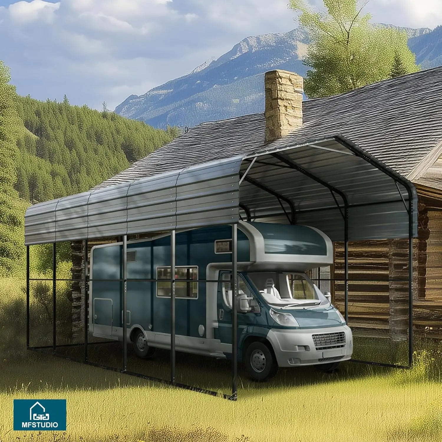 Heavy Duty Metal Carport Shelter For RVs And Vehicles by S And B Enterprise
