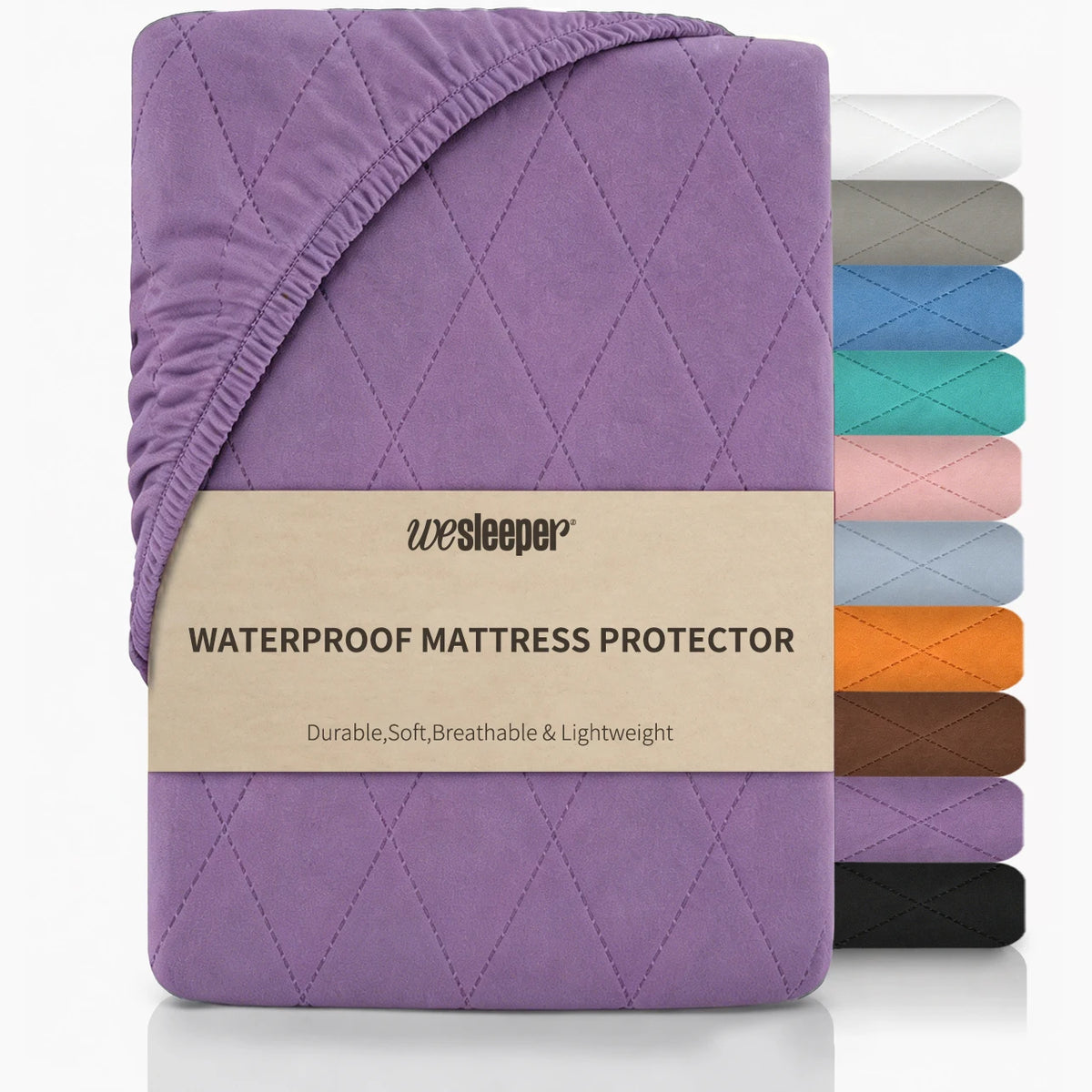 1pc Modern Soft Breathable Waterproof Bed Fitted Sheet - Lightweight, Fitted Mattress Protector For All Beds, Bedding Essentials, Minimalist Design (Excluding Pillowcases)