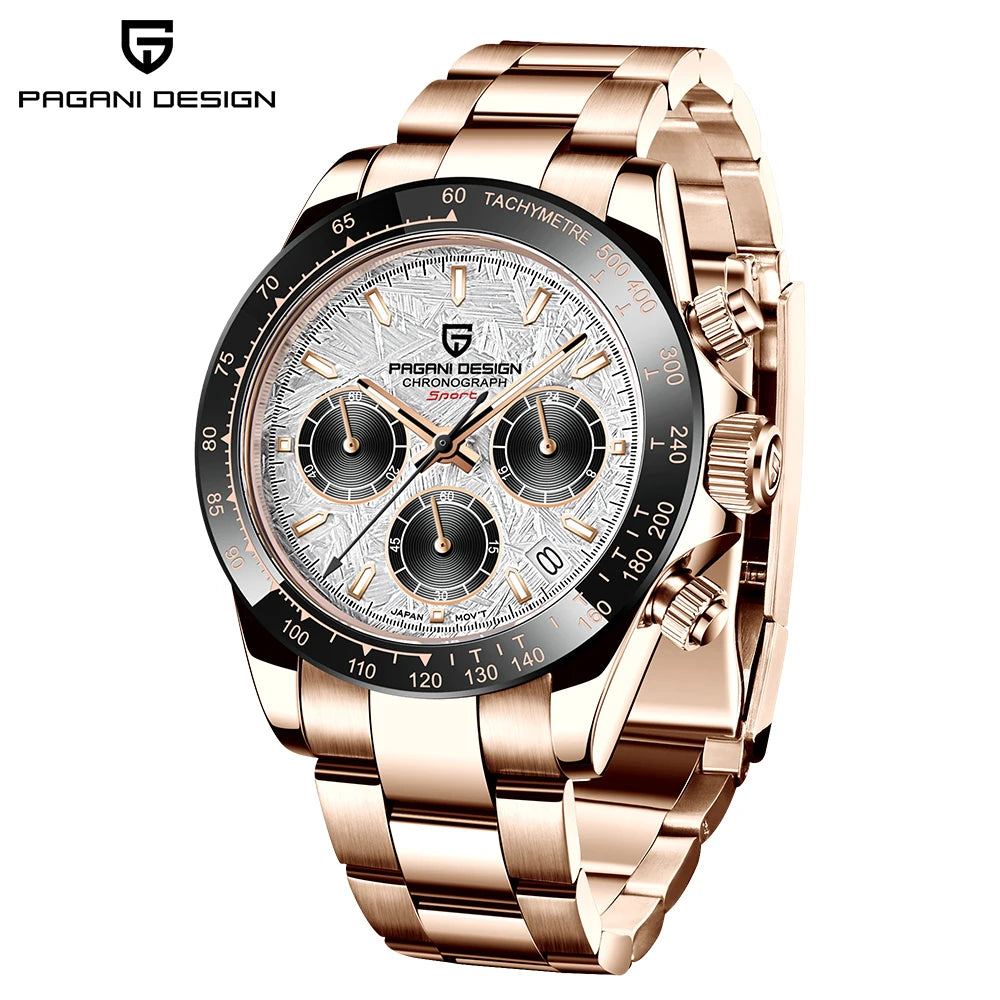 PAGANI DESIGN Mens Chronograph Quartz Watch Waterproof Wristwatch by S And B Enterprise