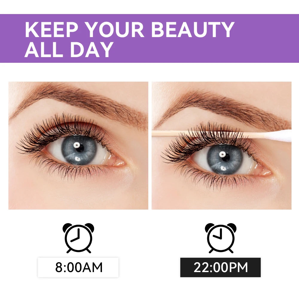 Lakerain 5D Mascara Eyelashes Waterproof Nourishing Smudge-Proof Lengthening Long-Lasting Intense Black Mascara Eye Makeup by S And B Enterprise