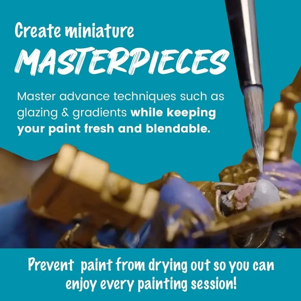 Wet Palette Miniature Painting Kit With Papers And Sponges