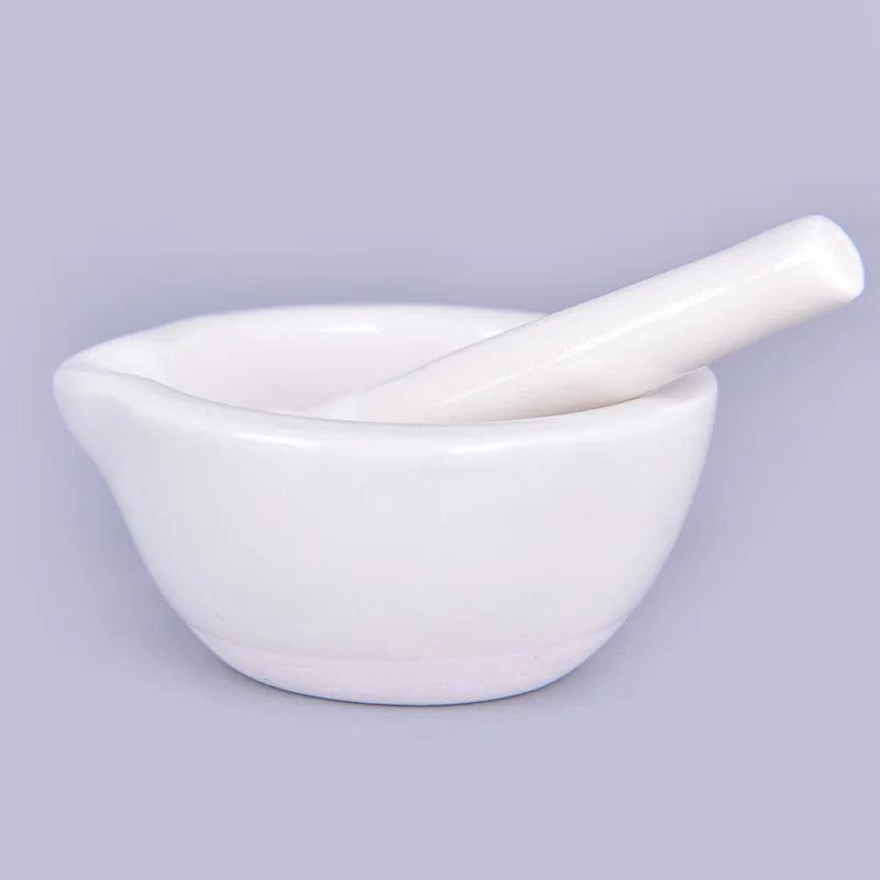 TPXCKz Ceramic Mortar And Pestle Spice Grinder Set by S And B Enterprise
