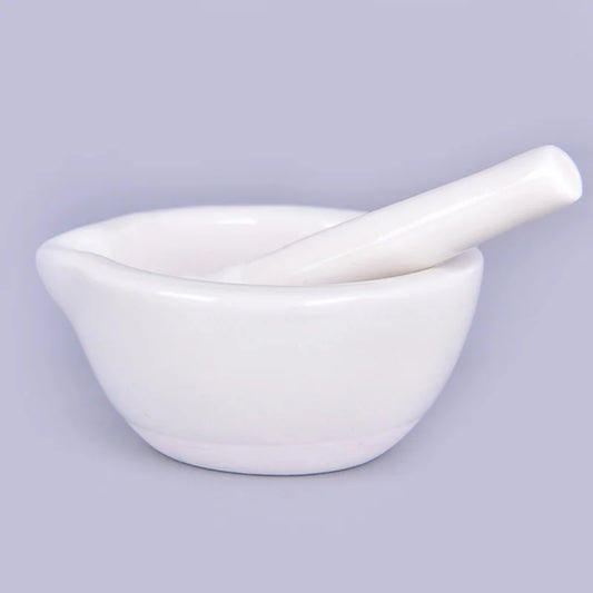 TPXCKz Ceramic Mortar And Pestle Spice Grinder Set by S And B Enterprise