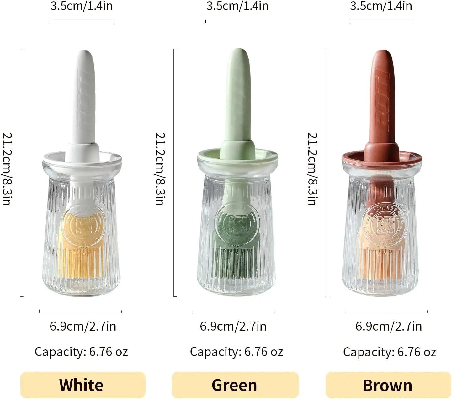 3-in-1 Oil Dispenser With Brush For Cooking And Grilling by S And B Enterprise