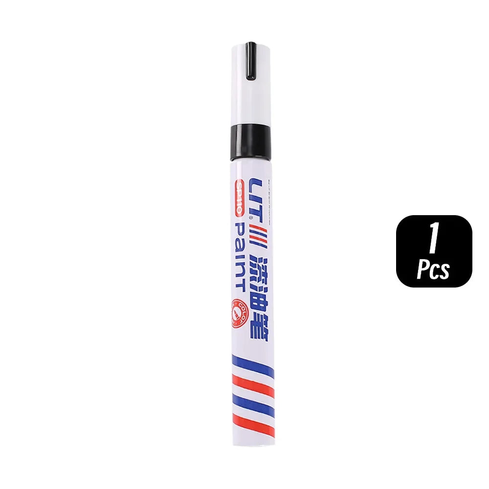 3mm 10p Colorful 8 Colors Permanent Paint Marker Waterproof White Markers tire tread rubber fabric Paint metal Paint Marker Pens by S And B Enterprise