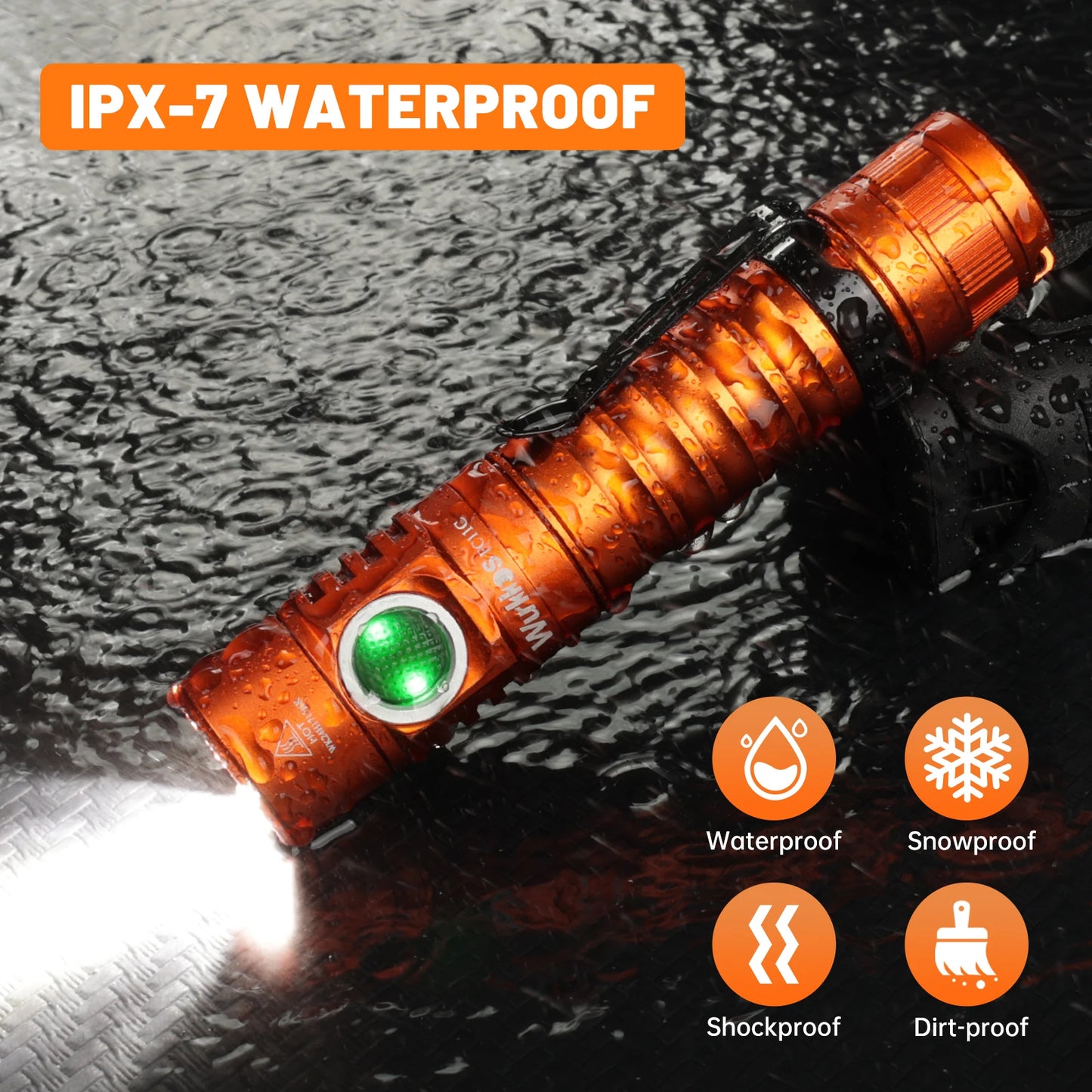 Wurkkos FC11C Flashlight USB C Charging 1200 Lumen 18650 Daily Carry by S And B Enterprise