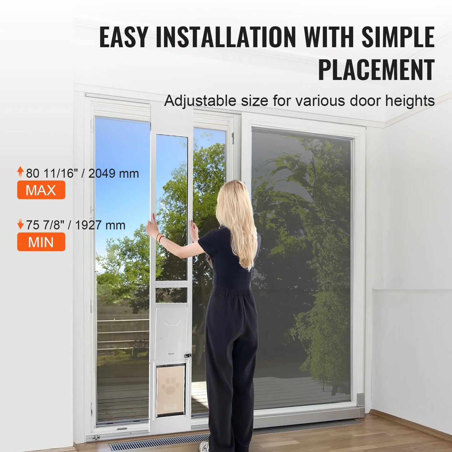 SucceBuy Adjustable Height Dog Door For Sliding Glass Doors by S And B Enterprise