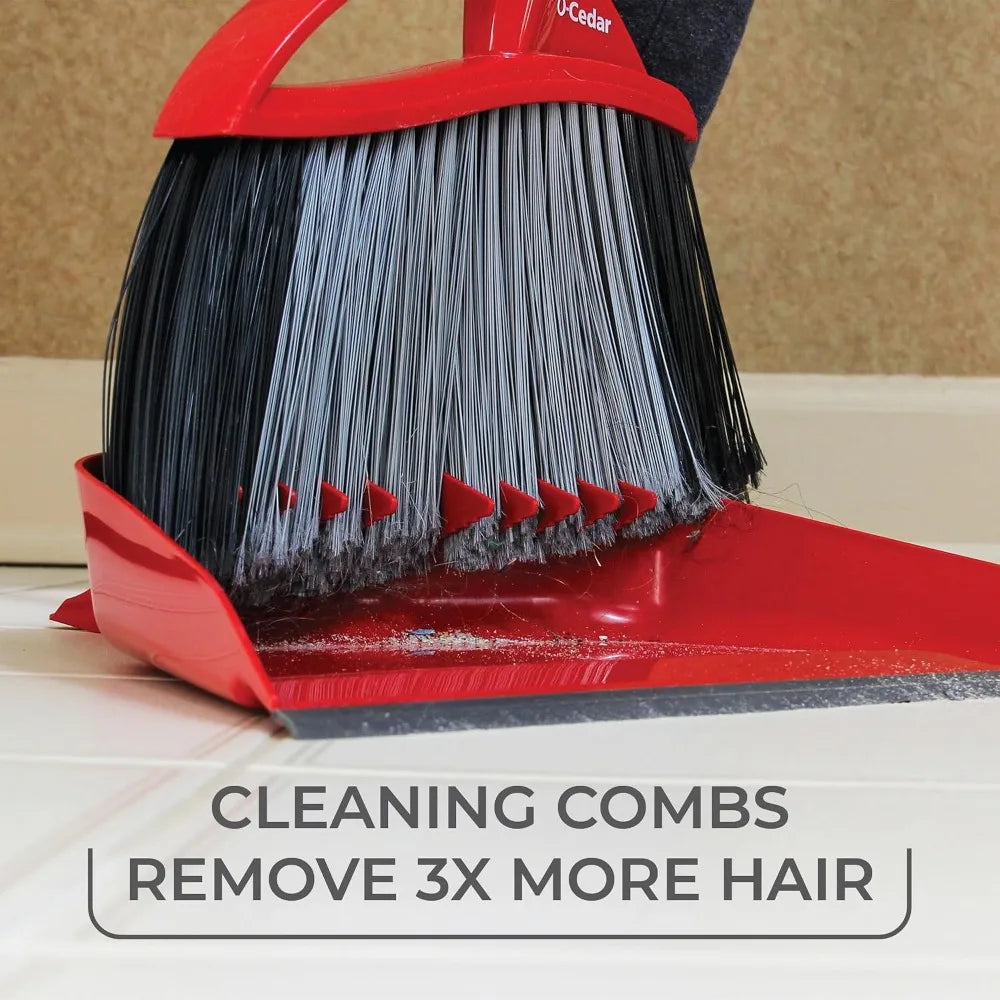 Pet Pro Broom with Step-On Dustpan | Remove 99% with One Sweep | Removes 3 Times More Pet Hair | Quiet Cleaning Tool for Cat and Dog Owners by S And B Enterprise
