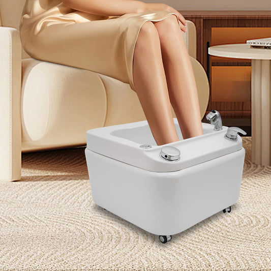 Bymaocar Acrylic Footbath With Massage And LED Light Spa Tub