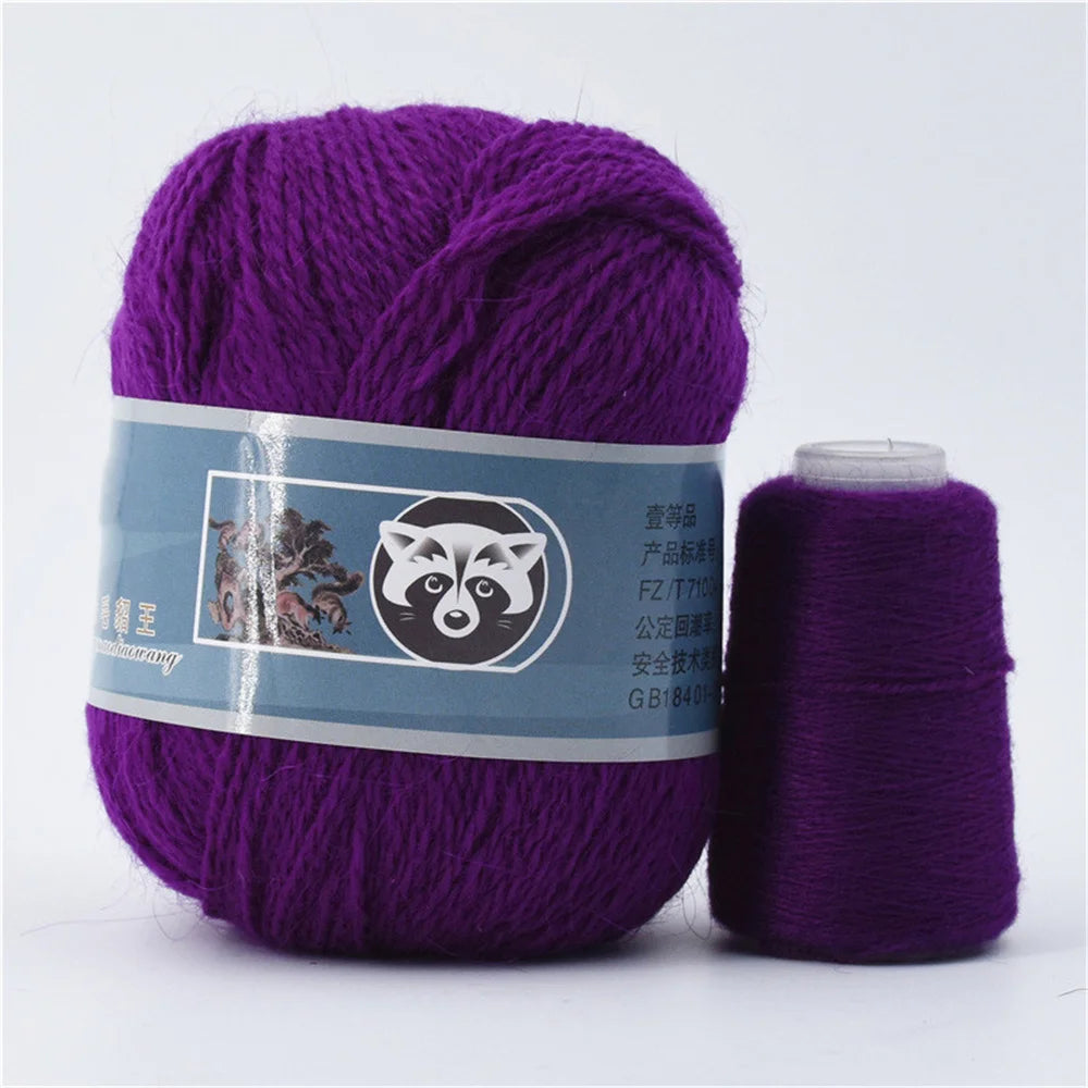 Mink Fur Yarn for Yarns for Knitting and Crochet 2-Ply Lace T Shirt Yarn for Hand Knitting Needlework 1 Skein 340 M 50+20g by S And B Enterprise