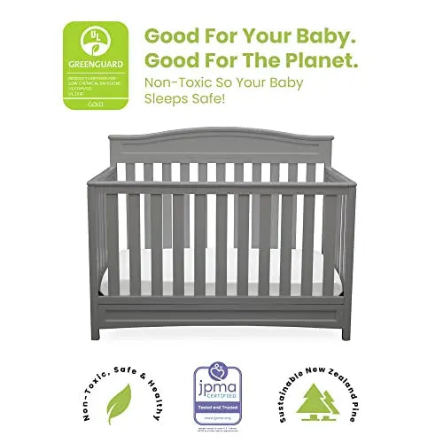Emery 4-In-1 Convertible Baby Crib Pack Of 1 For Nursery by S And B Enterprise