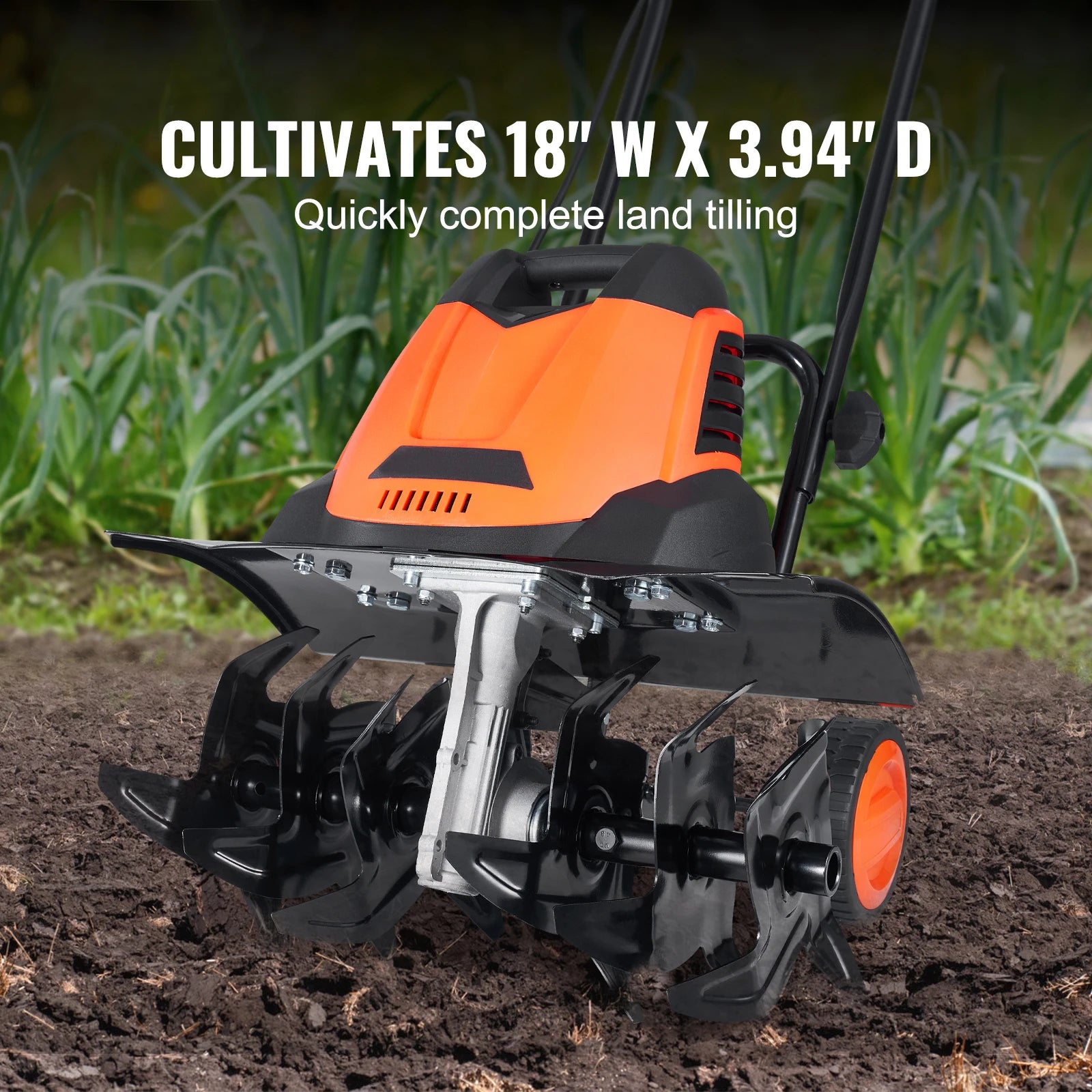 SucceBuy 12 Amp Electric Tiller Corded For Lawn Garden Cultivation by S And B Enterprise