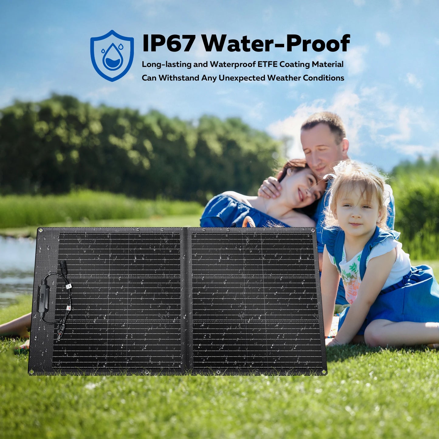 CTOLITY SPC100 SPC200 100W 200W Foldable ETFE Solar Panel 20.5V 600D Wear-resistant Waterproof Kit Portable Solar Charger for Power Station Camping Hiking Outdoor by S And B Enterprise