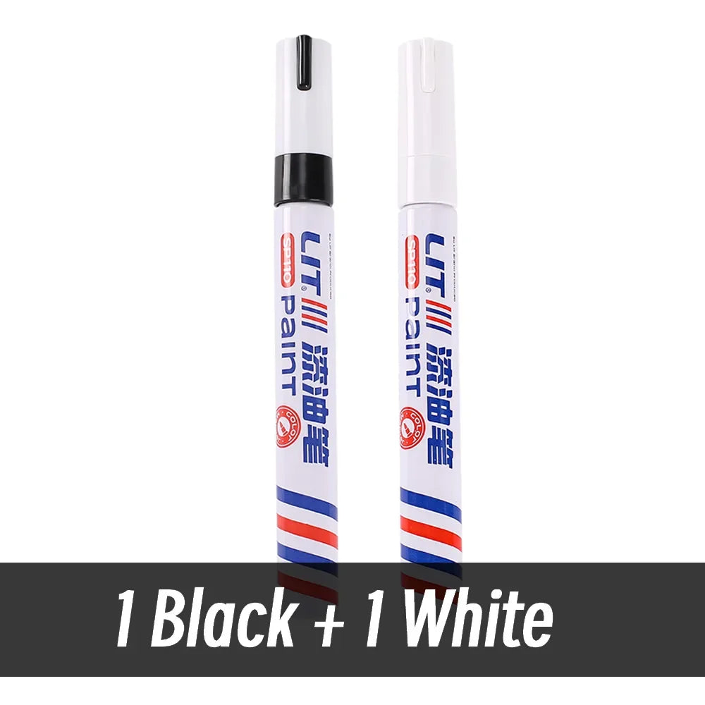 3mm 10p Colorful 8 Colors Permanent Paint Marker Waterproof White Markers tire tread rubber fabric Paint metal Paint Marker Pens by S And B Enterprise