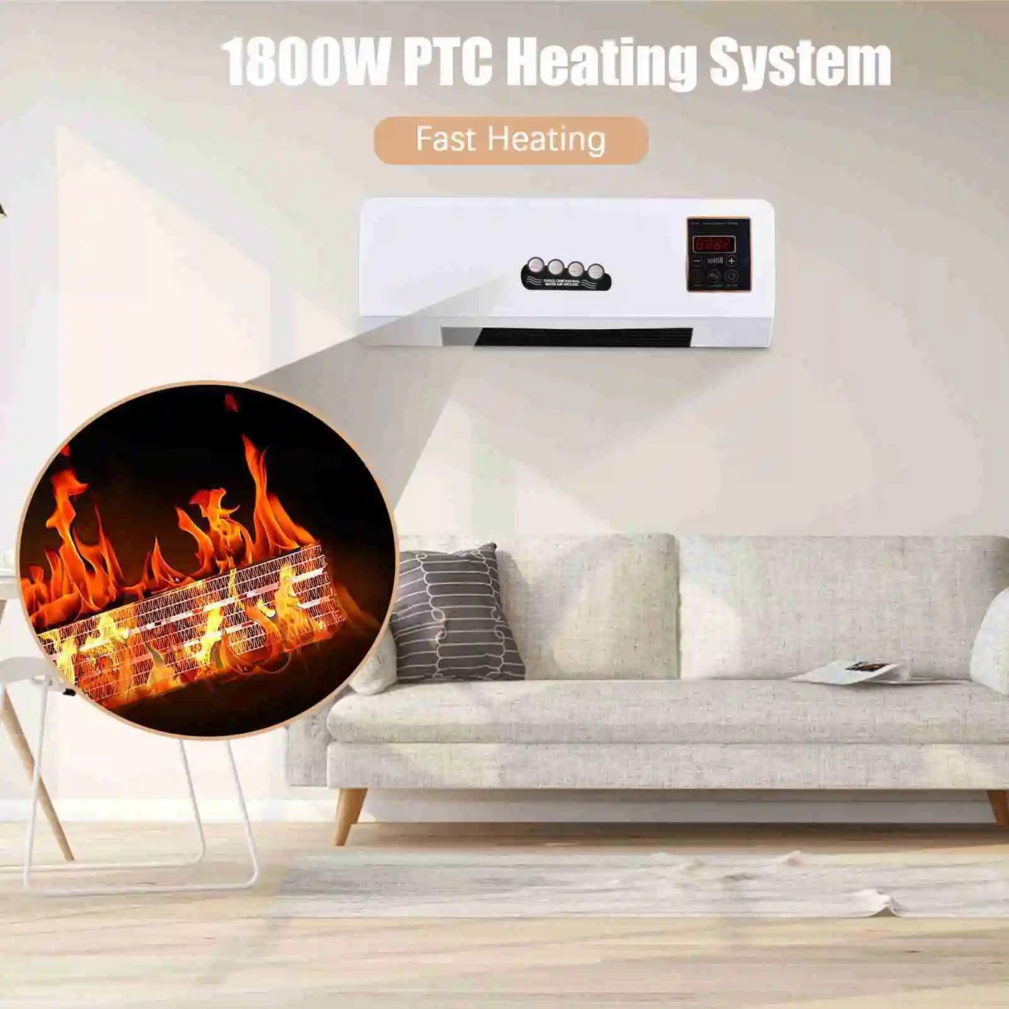 Two In One Electric Heater With Fan And Digital Display by S And B Enterprise