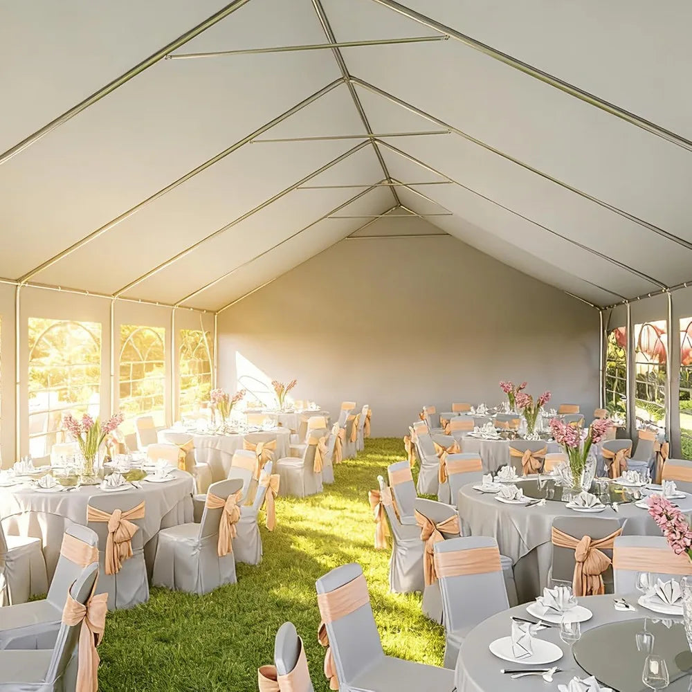 home.20x40ft Waterproof Party Tent Canopy with Removable Sidewalls Heavy Duty Steel Frame for Outdoor Wedding Event BBQ Party by S And B Enterprise