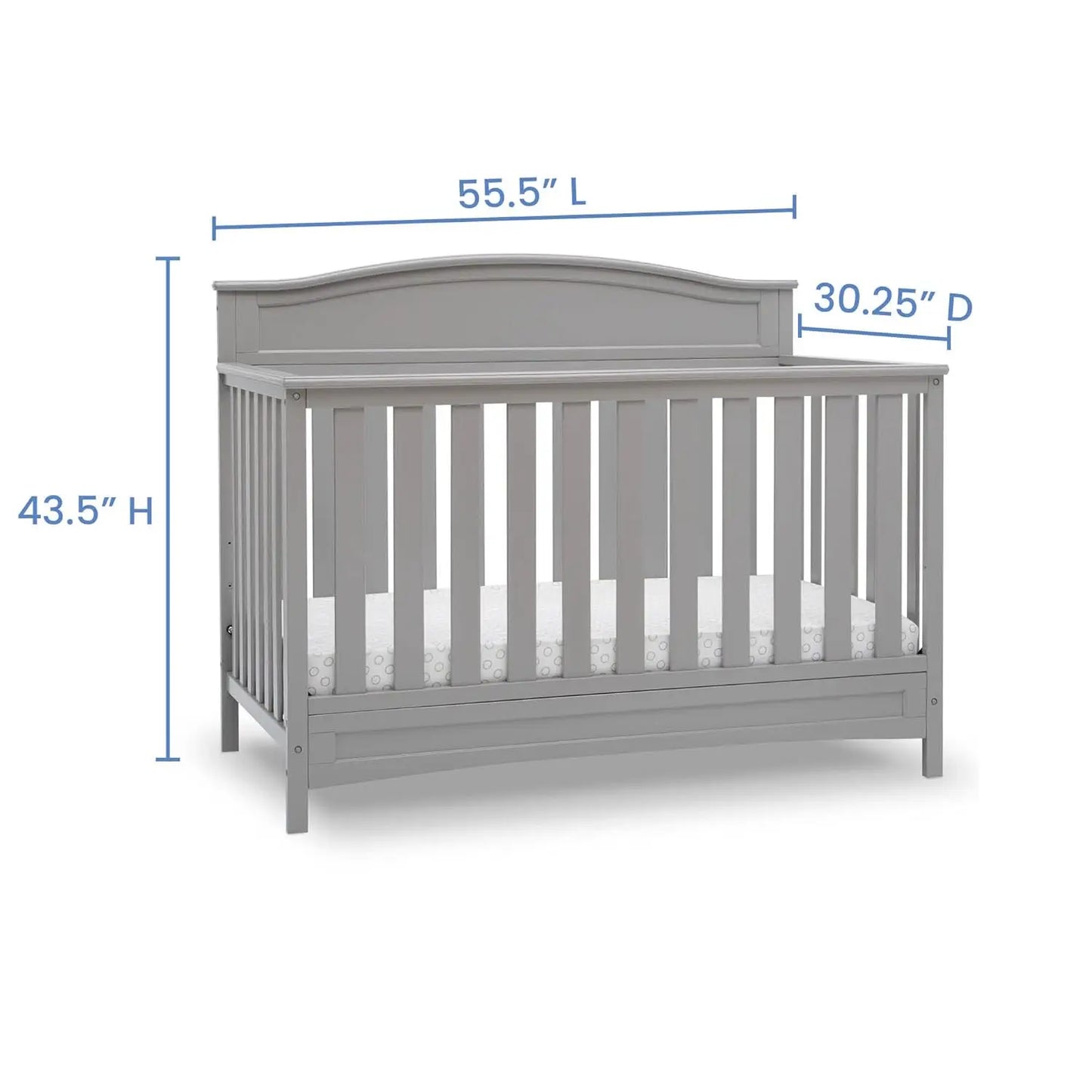 Emery 4-In-1 Convertible Baby Crib Pack Of 1 For Nursery by S And B Enterprise