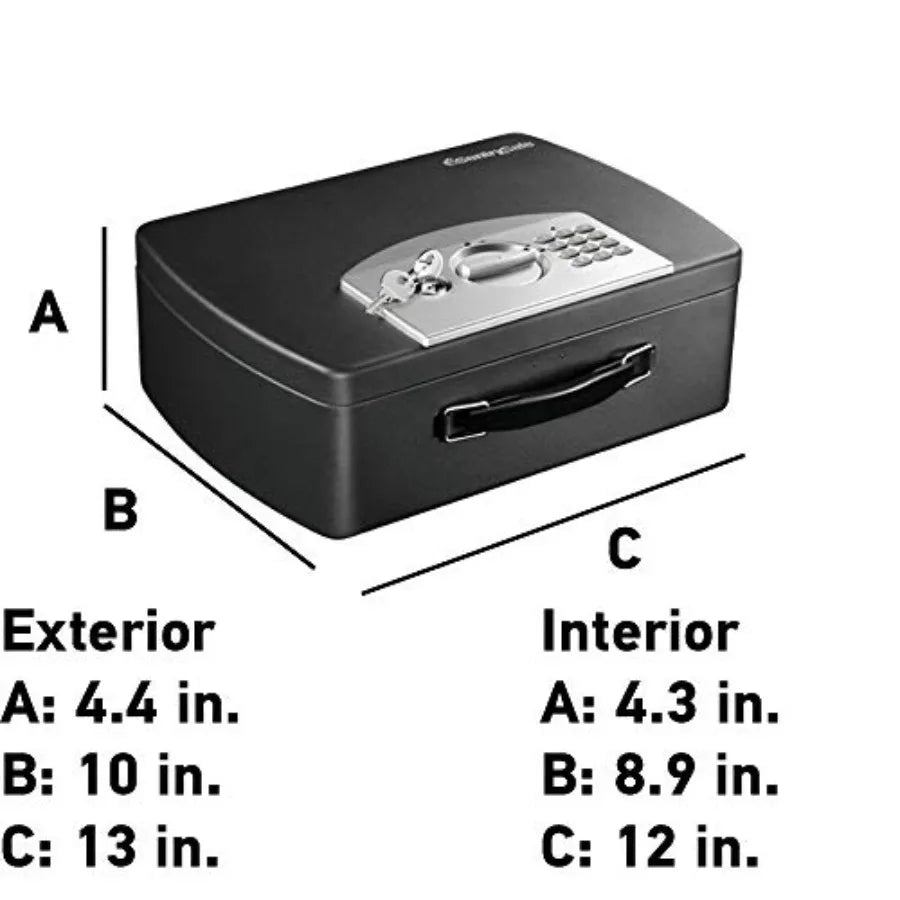 Portable Safe Box With Digital Keypad Lock And Carrying Handle
