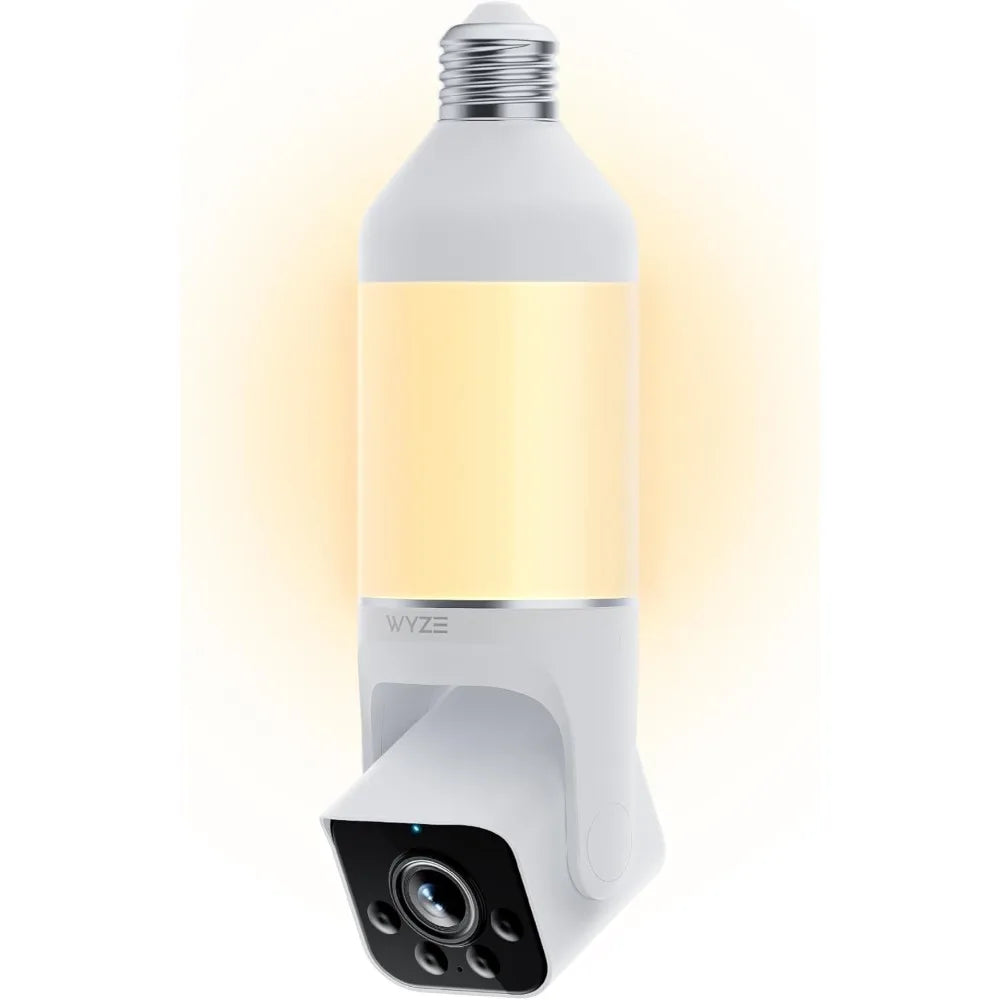 Kankeirr 2K Bulb Camera Security Light With Night Vision Siren