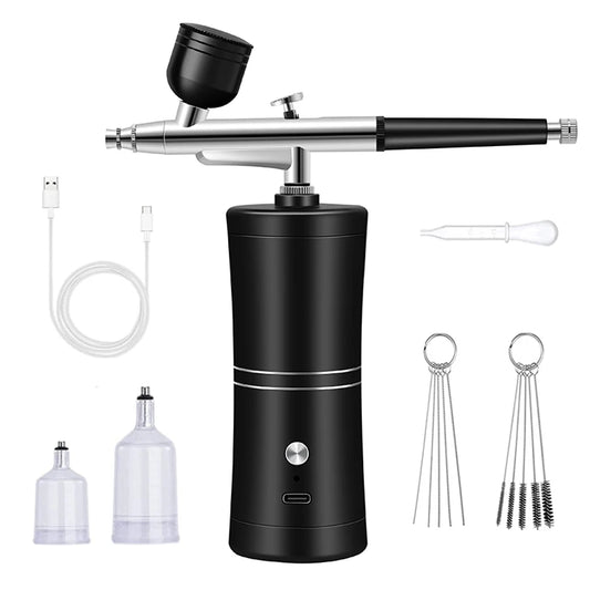 Portable Airbrush With Compressor Kit For Beauty Nail Art Cake Decorating Makeup Model Painting by S And B Enterprise