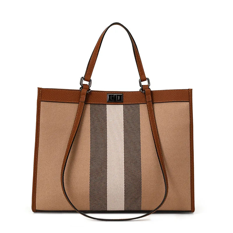 Aidrani Plaid Tote Bag For Women Large Capacity Handbag by S And B Enterprise