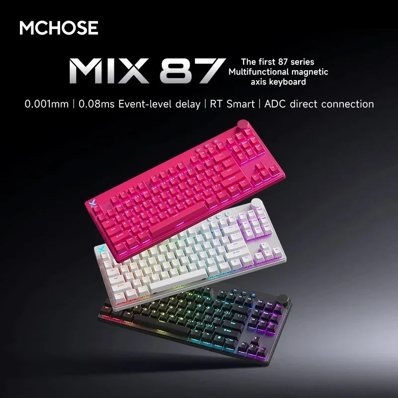 Mchose Mix87 Magnetic Swtich Keyboard Wired Gaming Keyboard 8K+256K Esport 0.08ms Low Latency E-Sports Custom Gamer Accessories by S And B Enterprise