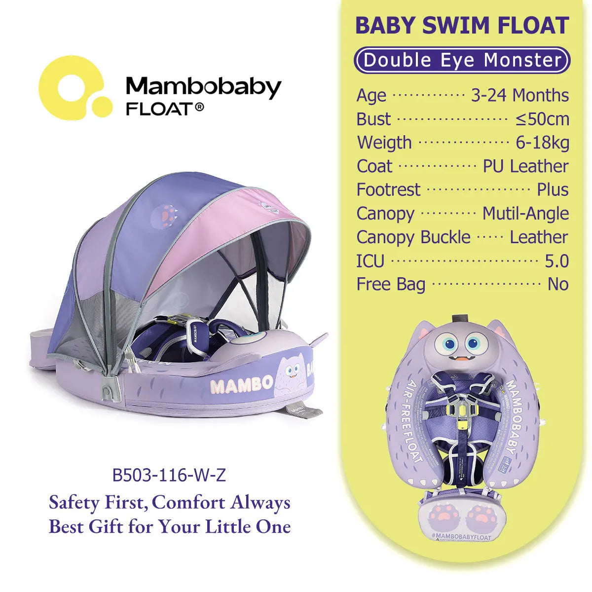 Mambobaby No Slip Safe Harness Baby Swim Float for Toddlers by S And B Enterprise