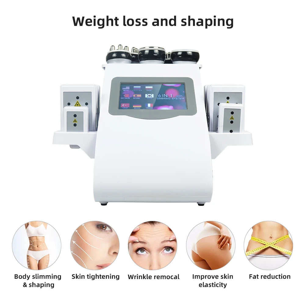 MISSHEART 6 In 1 40K Ultrasonic Cavitation Machine Body Slimming