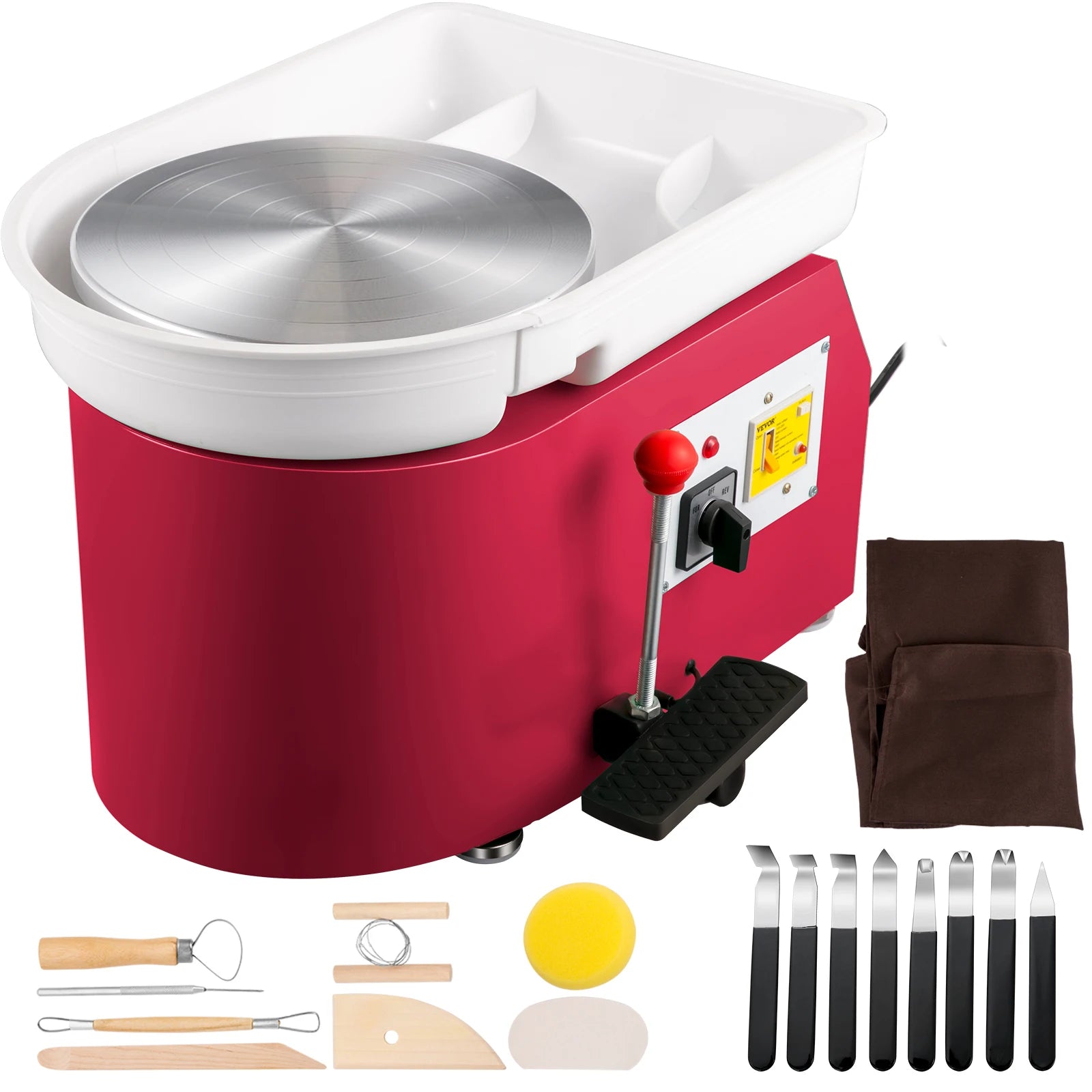 SucceBuy Pottery Wheel Machine 350W Foot Control Electric Ceramic Tool by S And B Enterprise