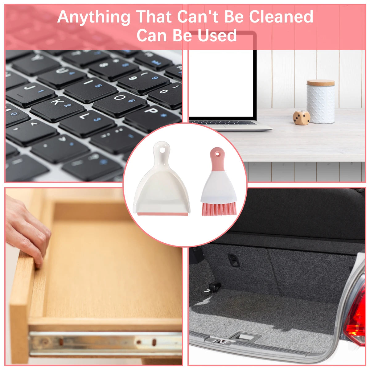 Mini Dustpan And Brush Set Desktop Cleaning Kit For Office Desk by S And B Enterprise