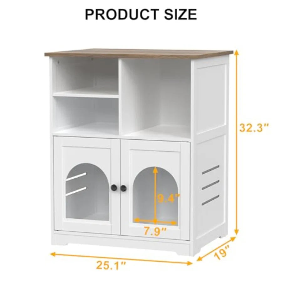 Cat Feeding Station Cabinet For Microchip Feeder Dog Proof Design
