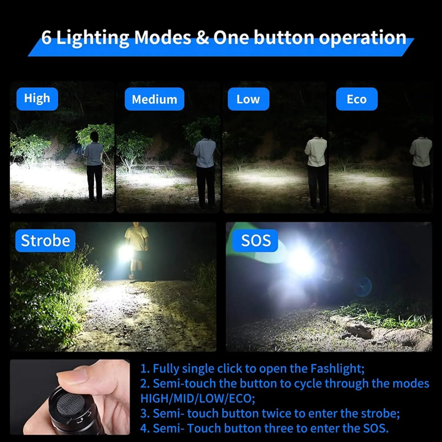 WUBEN C3 1200 Lumen Rechargeable LED Flashlight