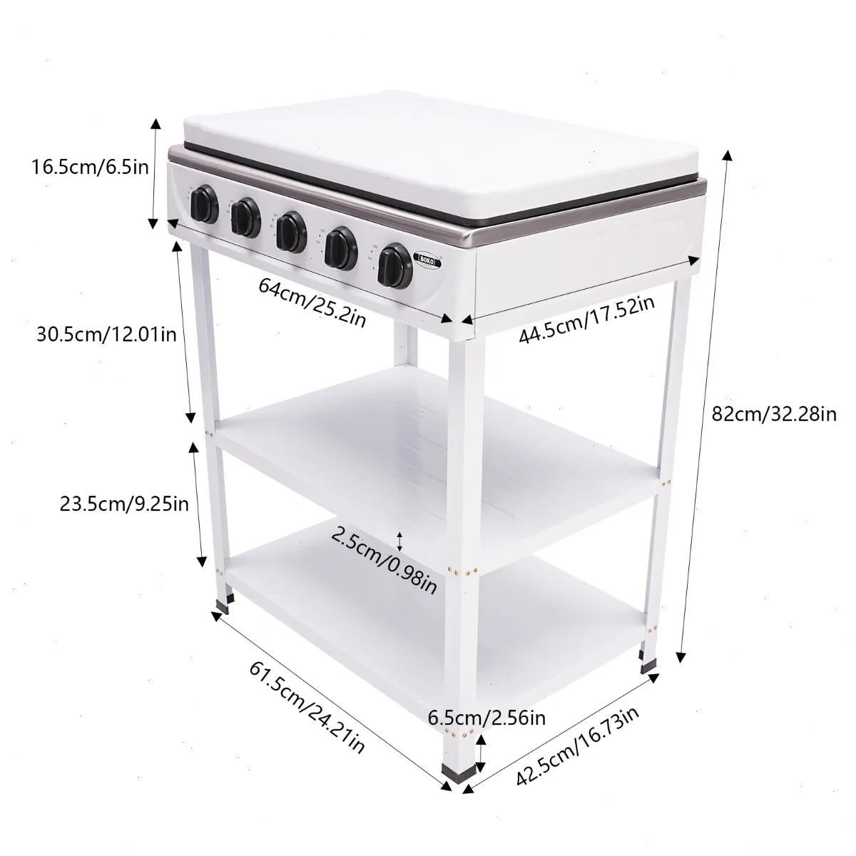Sweetmile 5-Burner Natural Gas Stove Cooktop For Home And Outdoor