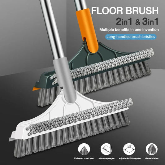 3 In 1 Cleaning Brush With Long Handle Rotating Head