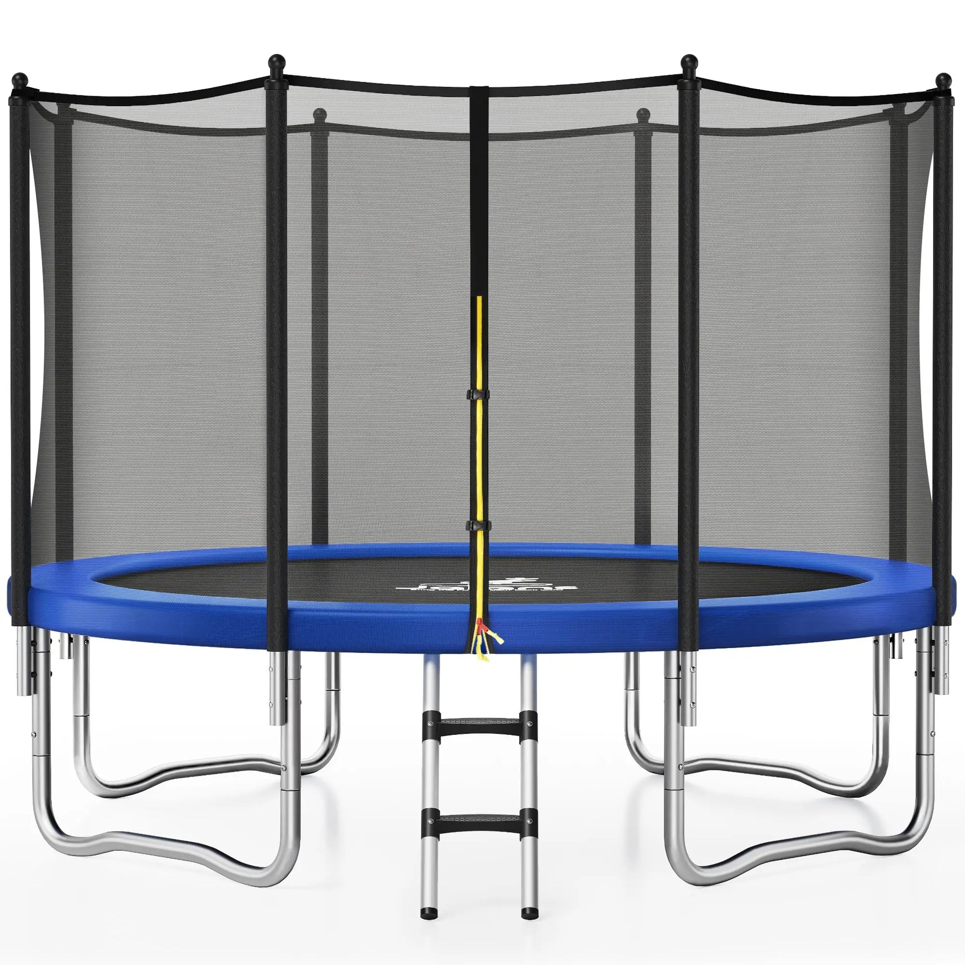 JELENS trampoline with enclosure net, blue mat, anti-rust steel frame