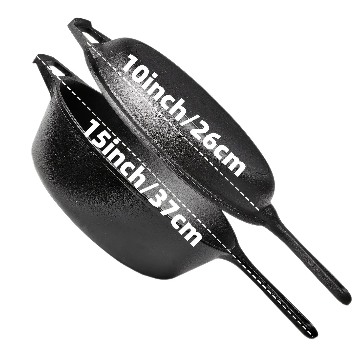 AEDG Cast Iron Skillet Set Preseasoned Nonstick Cookware