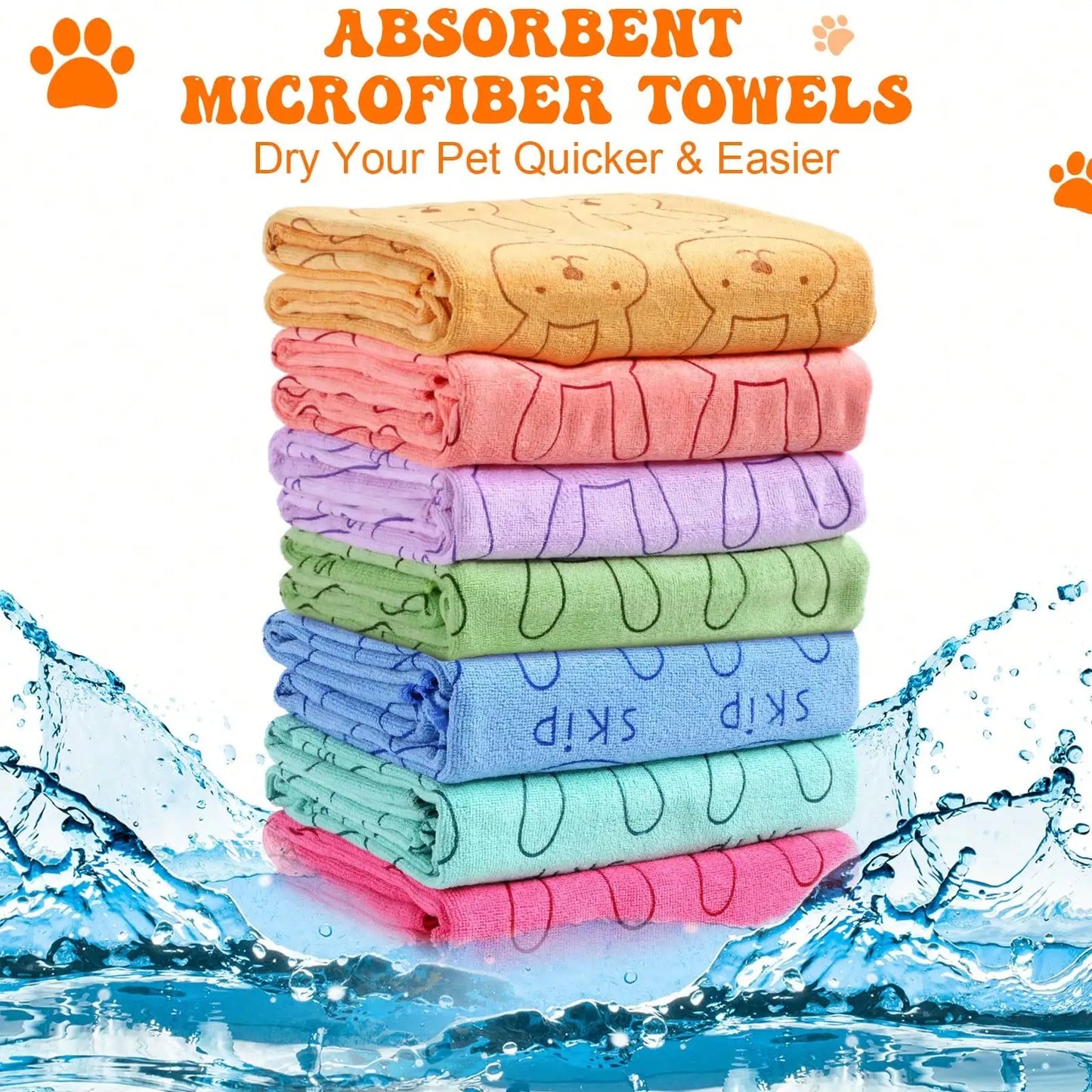 Quick Dry Ultra Fine Fiber Pet Towel for Small Pets